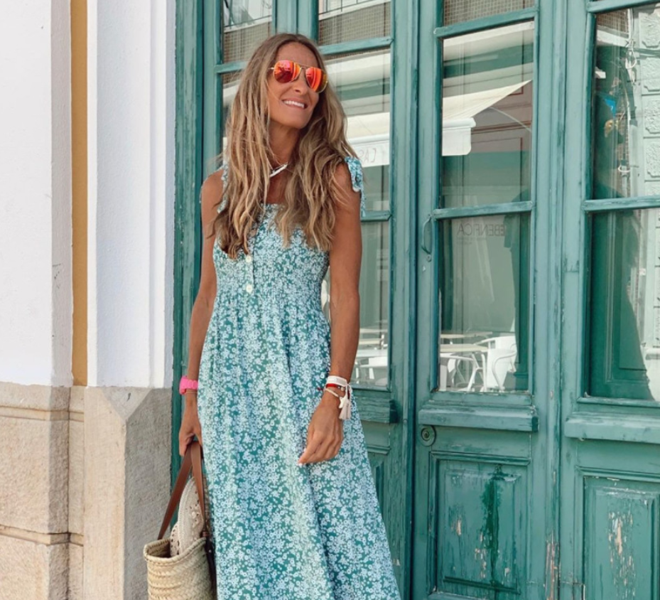 Vestido Maxi Largo Floral de Moda Primavera/Verano para Mujer