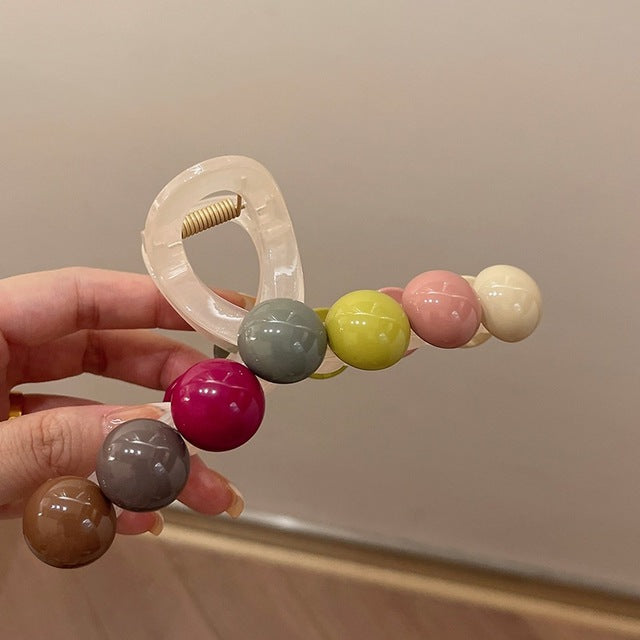Accesorios de Clip para el Cabello en Garra de Diseño Geométrico y Colores Retro