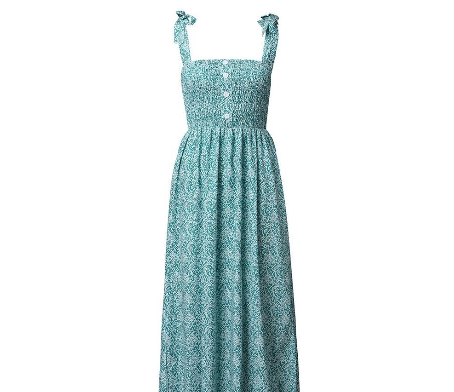 Vestido Maxi Largo Floral de Moda Primavera/Verano para Mujer
