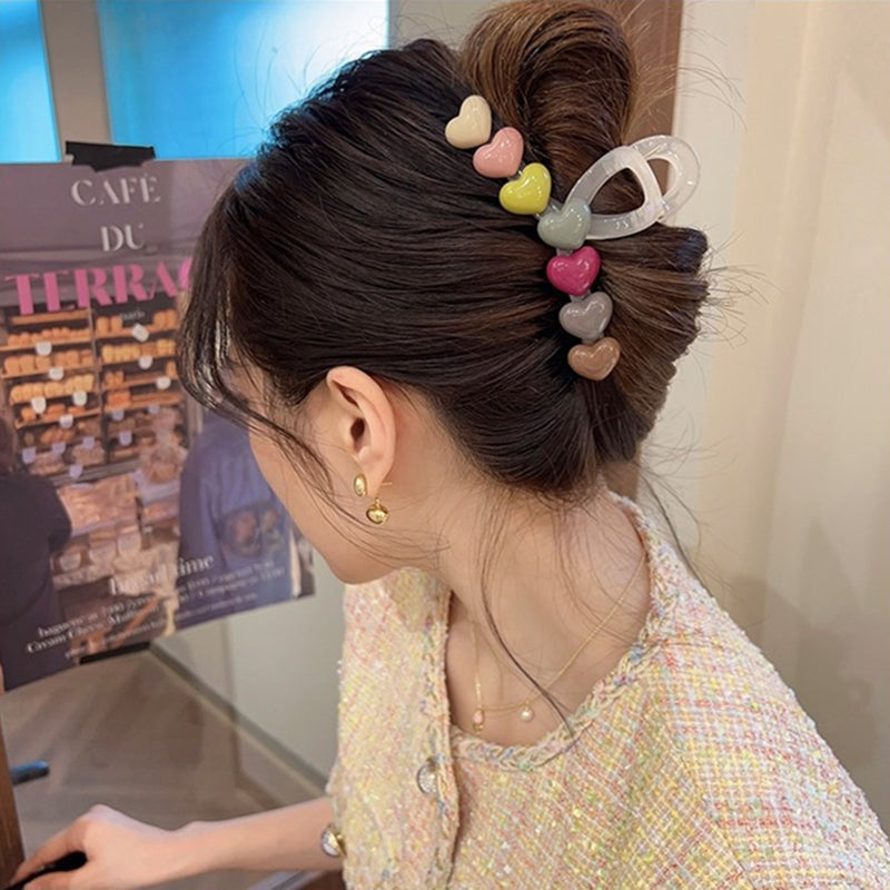 Accesorios de Clip para el Cabello en Garra de Diseño Geométrico y Colores Retro