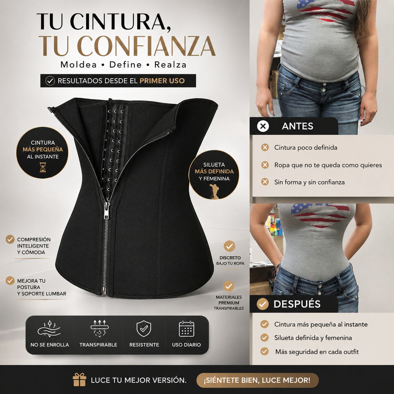 Faja Corsé Moldeadora de Cintura — Silueta que enamora