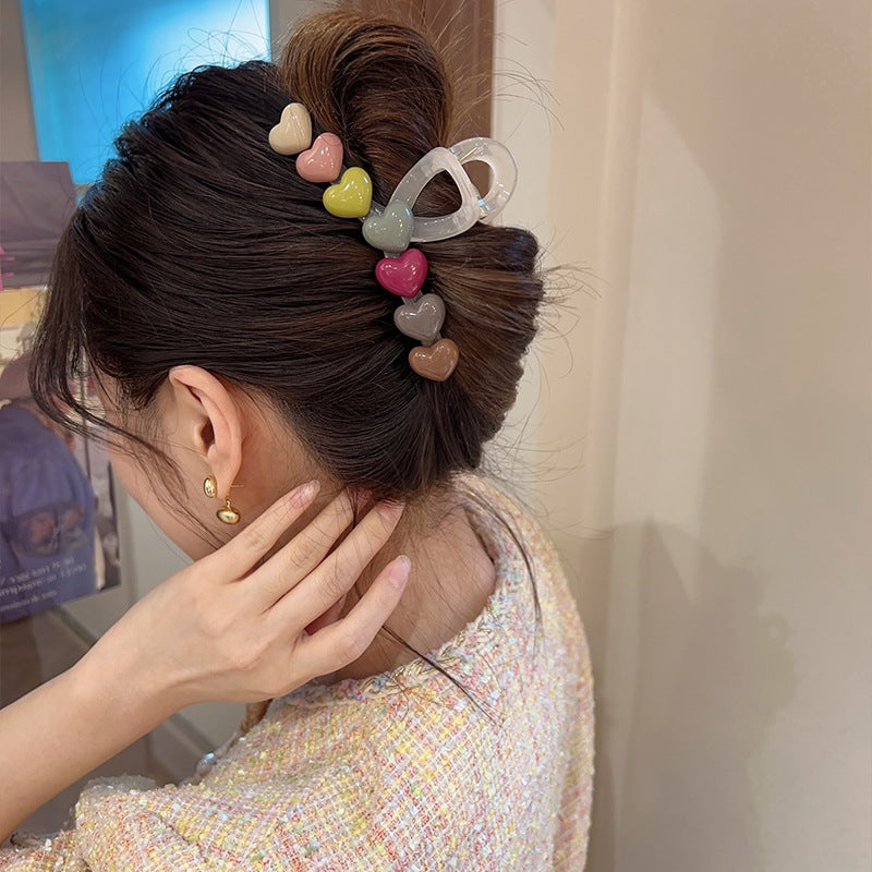 Accesorios de Clip para el Cabello en Garra de Diseño Geométrico y Colores Retro
